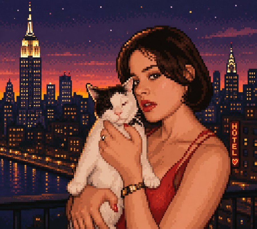 Rachel, in the style she's currently drawn to